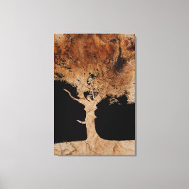 Houten boom canvas afdruk