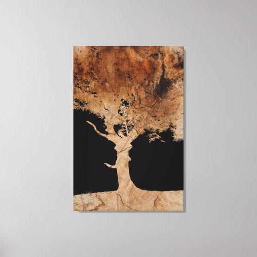 Houten boom canvas afdruk (Voorkant)