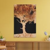 Houten boom canvas afdruk (Insitu (Woonkamer))