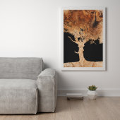 Houten boom canvas afdruk