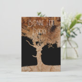 Houten boom - Gefeliciteerd papa ! Kaart (Staand voorkant)