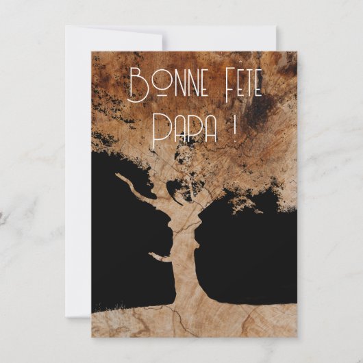 Houten boom - Gefeliciteerd papa ! Kaart (Voorkant)