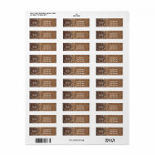 Houten Boom Gesneden Hart Rustieke Adreslabels Etiket (Full Sheet)