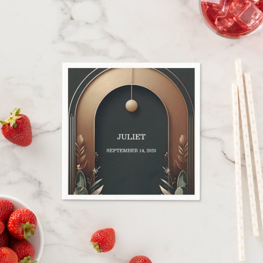 Houten boom rustieke schuur boerderij boog bruidsd servet (Insitu)