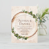 Houten Boom Schors Groene bladeren Botanische brui Kaart (Staand voorkant)