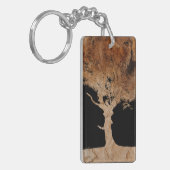 Houten boom sleutelhanger (Voorkant Links)