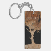 Houten boom sleutelhanger (Voorkant Links)