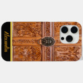 Houten boomdeur met een leeuwklopje Case-Mate iPhone case (Achterkant (horizontaal))