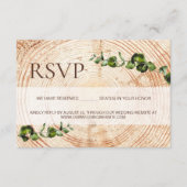 Houten boomschors Botanische bladeren gereserveerd Informatiekaartje (Voorkant)