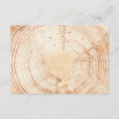 Houten boomschors Botanische bladeren gereserveerd Informatiekaartje (Achterkant)