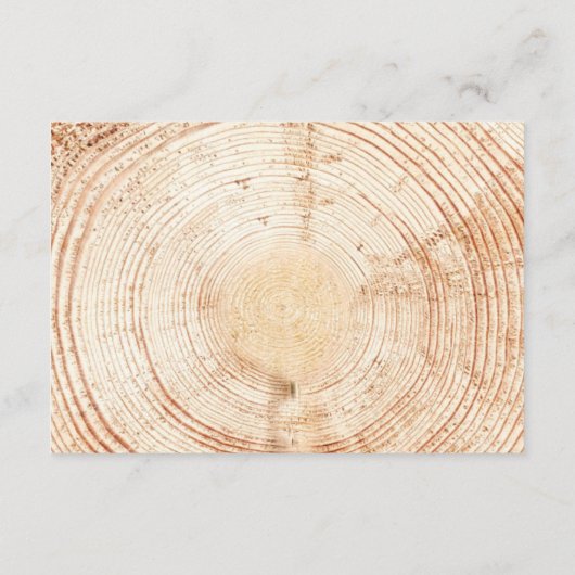 Houten boomschors Botanische bladeren gereserveerd Informatiekaartje (Achterkant)