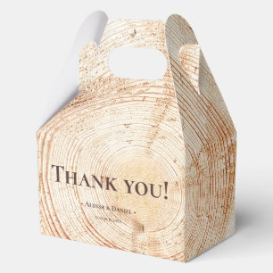 Houten boomschors ringen Textuur Custom Rustic Wed Bedankdoosjes