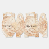 Houten boomschors ringen Textuur Custom Rustic Wed Bedankdoosjes (Ongevouwen)