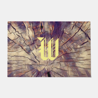 houten boomstam achtergrond aanpasbaar deurmat