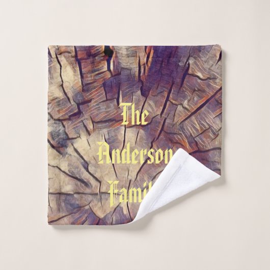  houten boomstam achtergrond aanpasbaar washandje (Wasdoekje)