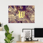 houten boomstam poster (Thuiskantoor)