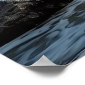 Houten boot aan zee poster (Hoek)