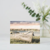 Houten boot briefkaart (Staand voorkant)