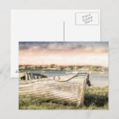Houten boot briefkaart (Voorkant / Achterkant)