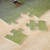 Houten boot in Mekongdelta Legpuzzel (Zijkant)