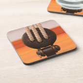 Houten bootblok — hard Onderzetter van kunststof (Linkerzijde)