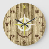 Houten bootschepen grote klok (Voorkant)