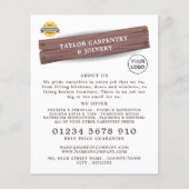 Houten bord, timmerwerk, timmerhout, Adverteren ta Flyer (Voorkant)