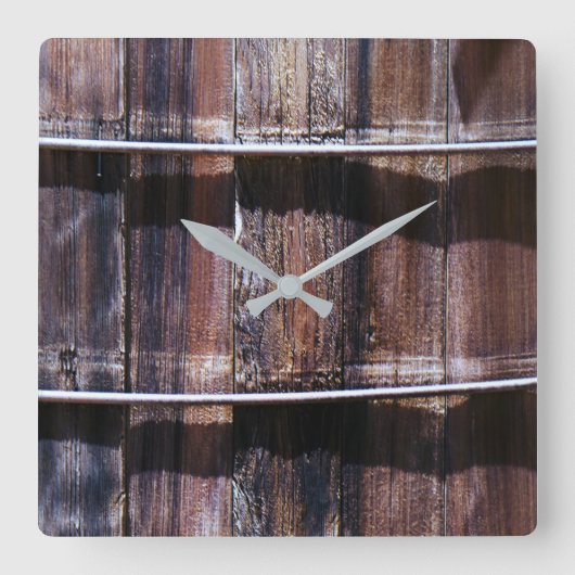 Houten bord vierkante klok (Voorkant)