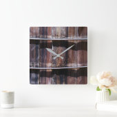 Houten bord vierkante klok (Huis)