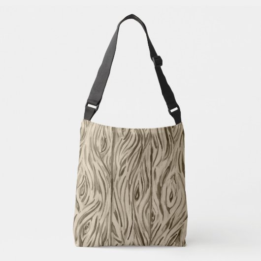 houten borden crossbody tas (Voorkant)