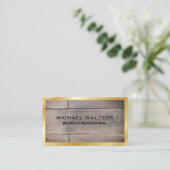 Houten borden | Goudgrens Visitekaartje (Staand voorkant)