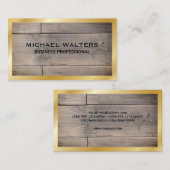 Houten borden | Goudgrens Visitekaartje (Voorkant / Achterkant)
