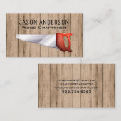 Houten borden | Handzaag Visitekaartje (Voorkant / Achterkant)