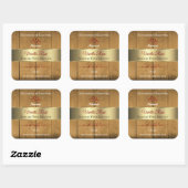 Houten bordjes Productverpakking Etiketten Gold Bo (Vel)