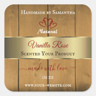 Houten bordjes Productverpakking Etiketten Gold Bo