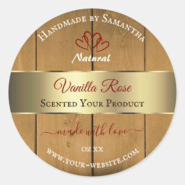 Houten bordjes Productverpakking Etiketten Gold Bo