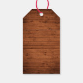 Houten Borstel Script Lights Christmas Truck Cadeaulabel (Achterkant)