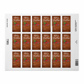 Houten Borstel Script  Truck Kerstcadeau Etiket (Full Sheet)