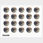 Houten Bos Betoverd Bos & Lichten Bruiloft Ronde Sticker (Vel)