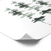 Houten Bos Bruiloftsshower Geschenken Poster (Hoek)