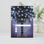 Houten Bos Rustieke Boom Bruiloft RSVP Kaarten (Staand voorkant)