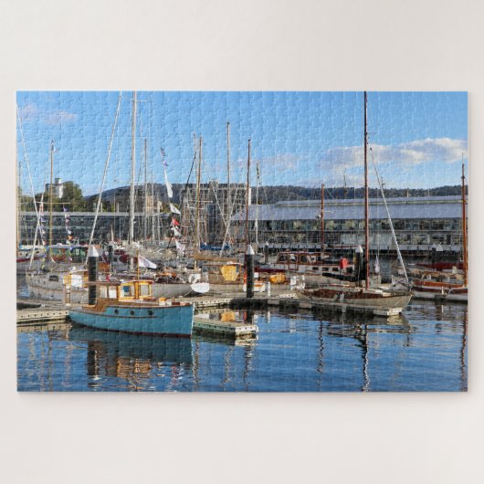 Houten boten, aangelegd, Hobart, Tasmania, Austral Legpuzzel (Horizontaal)