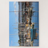 Houten boten, aangelegd, Hobart, Tasmania, Austral Legpuzzel (Verticaal)