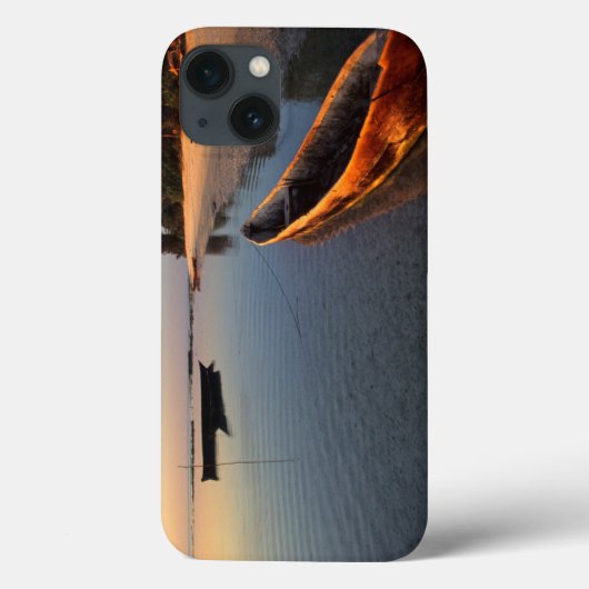 Houten boten op Tondooni Beach Case-Mate iPhone Case (Achterkant)