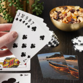 Houten boten op Tondooni Beach Pokerkaarten (Insitu)