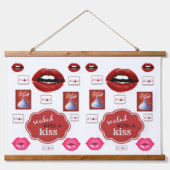 Houten Bovenwerk Wandtapijt Lipstick Make-up Hangend Wandkleed (Voorkant)