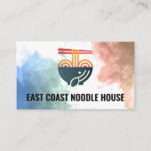 Houten Bowl en Chopsticks | Cuisine Klantenkaartje (Voorkant)