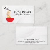 Houten Bowl en Chopsticks Visitekaartje (Voorkant / Achterkant)