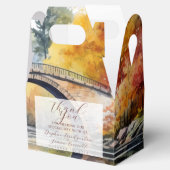 Houten Brug Herfst Bruiloft Bedankdoosjes (Geopend)