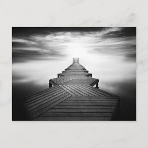 Houten brug over het Zee Briefkaart